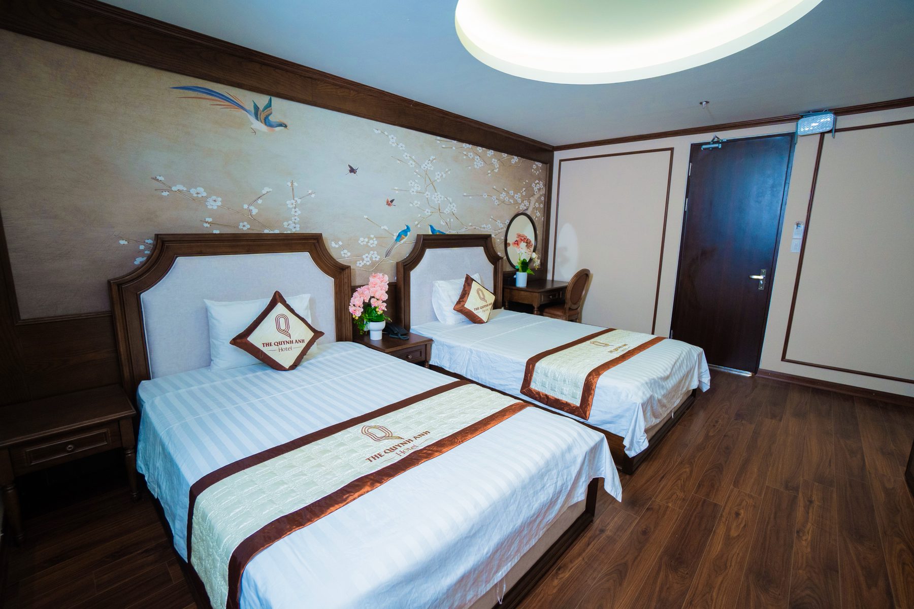 Phòng twin hai giường đơn tại The Quynh Anh Hotel